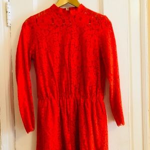 Red Lace jumper sz. 6